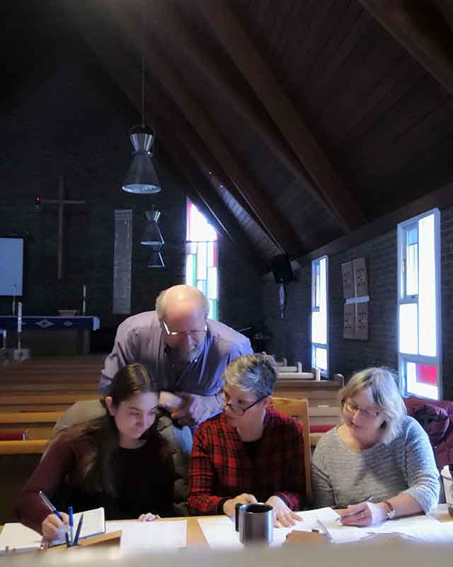 People working at Grace Church